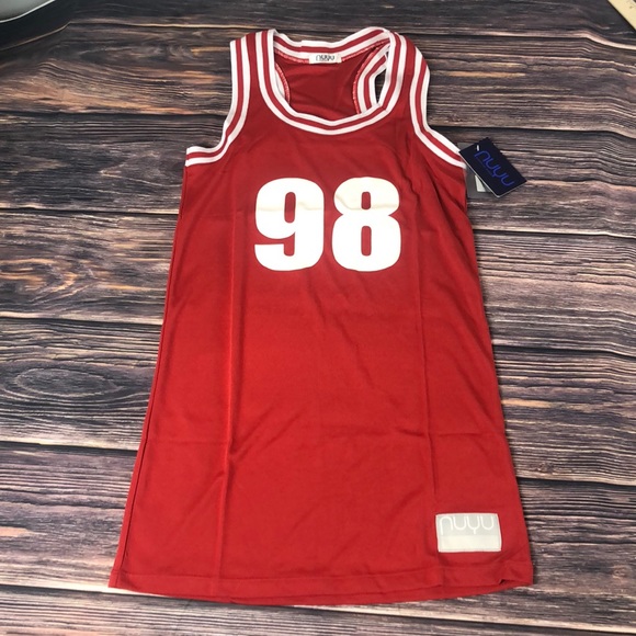 NUYU Stanford University Cardinals Red White Jersey Dress Racerback NEW - Picture 1 of 6